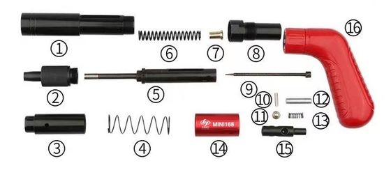 Pistolet à clous en béton solide avec conception améliorée de la petite tête et source d'alimentation manuelle