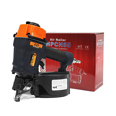 Grade industriel HYBEST HPCN55 Pneumatique à bobine d'alimentation pistolet à clous pour acier plastique