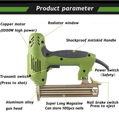 Pistolet électrique à grappille de qualité industrielle 10-30 mm à clous droits 40/min Spécial Voltage N/A