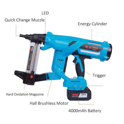 450*170*120mm Lithium Battery Gun Nailer pour les clous en acier du béton sans pile à combustible