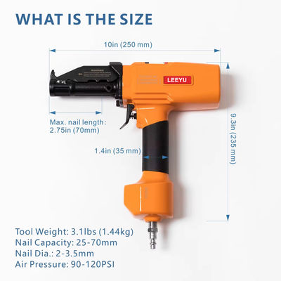 Tirage à ongles pneumatique de qualité professionnelle Tirage à ongles à air pour applications industrielles