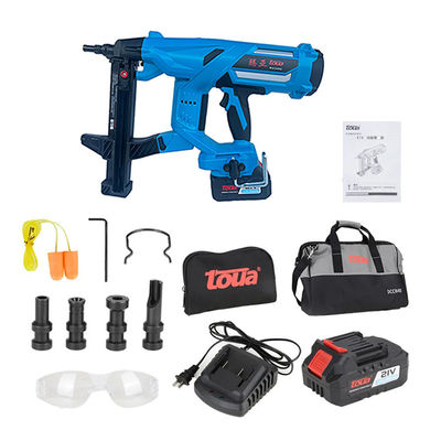 Faites le travail rapidement avec notre pistolet à clous de béton alimenté par une batterie de 21 V et 2 piles