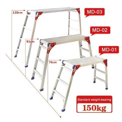 Tabouret de plateforme de travail pliable de 120 cm de hauteur pour le lavage des voitures et l'escalade domestique