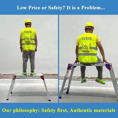 Tabouret de plateforme de travail pliable de 120 cm de hauteur pour le lavage des voitures et l'escalade domestique