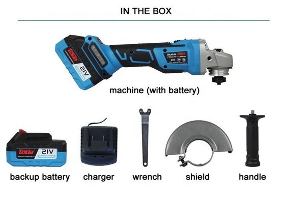 Mini broyeur d'angle portable de 21 V avec moteur sans balai et batterie à vitesse variable