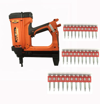 4000 clous par charge Batterie Durée de vie Outil à gaz Concrète pistolet à clous en acier avec 455 * 388 * 110mm Taille