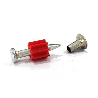 Diamètre général de la tête 25 mm Poussière d'acier actionné des clous de tir en béton avec 4 mm de charnière