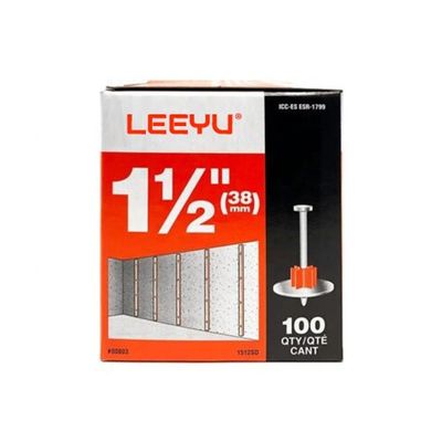 Galvanisé 1-1 / 2 pouces. / 38mm Drive Pin avec laveuse 100-Pack Point de coupe Point de pointe
