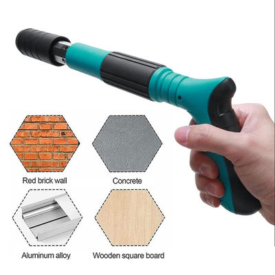 33cm Bleu Mini pistolet à clous Acier à faible bruit pour le mur de ciment Décoration intérieure industrielle
