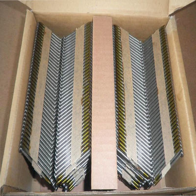 Plaquettes en acier blanc argenté recouvertes de zinc et bandes collées pour fil de fil de 2,87 à 3,3 mm en vrac