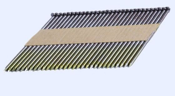 Plaquettes en acier blanc argenté recouvertes de zinc et bandes collées pour fil de fil de 2,87 à 3,3 mm en vrac