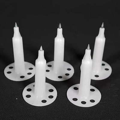 Pièces en plastique, clous en béton avec isolation et revêtement en zinc, diamètre de la tête 7,6 mm