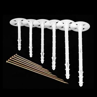 8 mm de diamètre de la tige en plastique Nylon Wall Plug Anchor Drywall Dowel Board Fasteners isolants