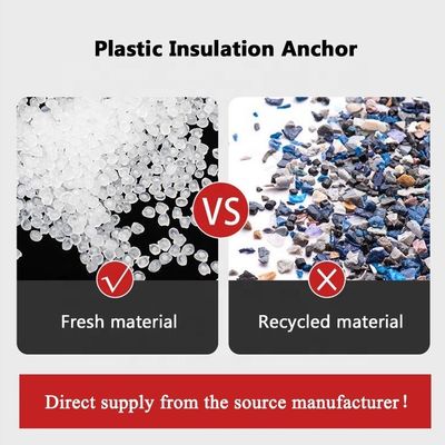 Des vis en acier au carbone personnalisées, des ancres à ongles isolantes et une machine à laver en plastique de 55 mm