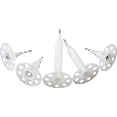 3.7mm Diamètre de la tige Des clous isolants en acier à tête plate pour l'installation de murs isolants