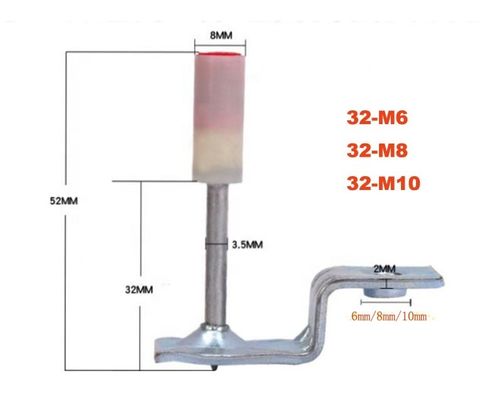Outil d'ancrage de plafond à usage général pour la construction avec clous en poudre d'acier à charnière lisse