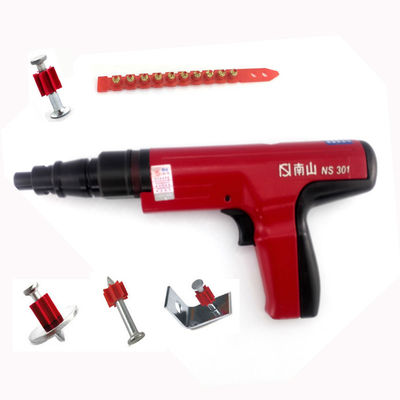 Pistolet à clous en béton manuel rouge pour charge de poudre S1.27Cal 6.8*11mm