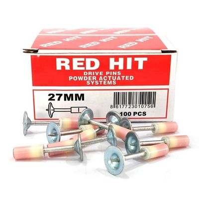 100 pièces de RED HIT Petit fixateur de plafond clous ronds pour le mini pistolet à clous de plafond