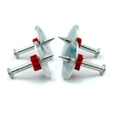 7.6mm Diamètre de la tête 25mm Laveuse en acier Des clous en acier à grande vitesse pour les broches de béton PDW