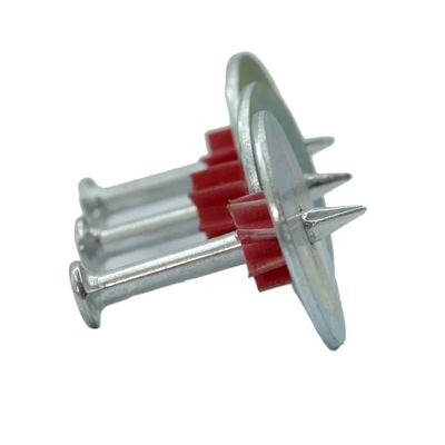 7.6mm Diamètre de la tête 25mm Laveuse en acier Des clous en acier à grande vitesse pour les broches de béton PDW