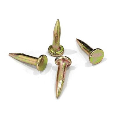 Des clous en béton à charnière lisse de 3,0 x 16 mm en jaune galvanisés pour les matériaux de construction