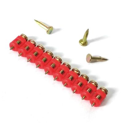 Des clous en béton à charnière lisse de 3,0 x 16 mm en jaune galvanisés pour les matériaux de construction