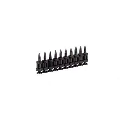 3.0mm Diamètre de la tige Des clous en béton en acier noir pour des attaches lourdes de pistolets à gaz