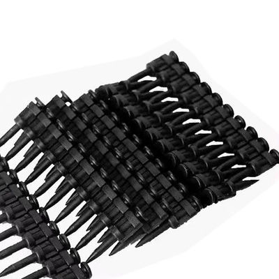 3.0mm Diamètre de la tige Des clous en béton en acier noir pour des attaches lourdes de pistolets à gaz