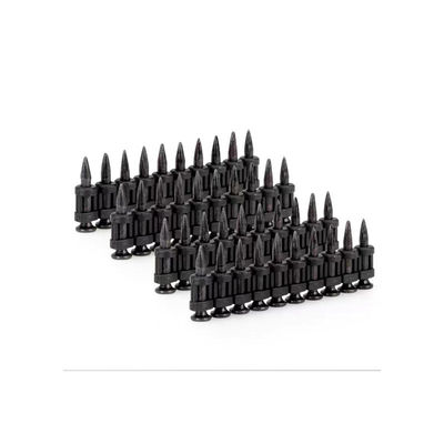 3.0mm Diamètre de la tige Des clous en béton en acier noir pour des attaches lourdes de pistolets à gaz