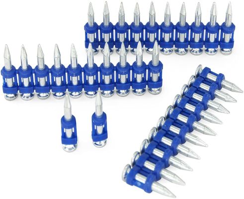 6.3mm Tête plate Large quantité de béton ongles en acier à gaz fixations 19mm ongles à pointe de coupe