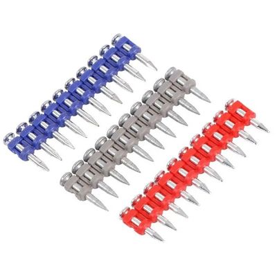 6.3mm Tête plate Large quantité de béton ongles en acier à gaz fixations 19mm ongles à pointe de coupe
