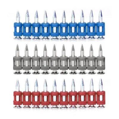6.3mm Tête plate Large quantité de béton ongles en acier à gaz fixations 19mm ongles à pointe de coupe