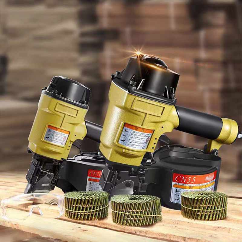 Taiwan Pneumatic Air Nailer pour palette de béton en bois de qualité industrielle CN55 Coil Nail Gun