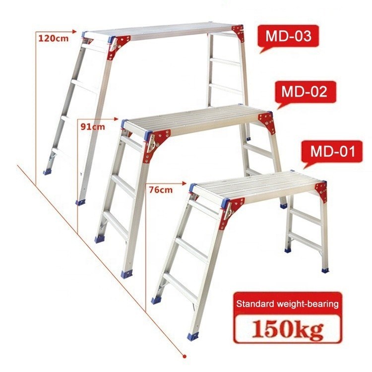 Tabouret de plateforme de travail pliable de 120 cm de hauteur pour le lavage des voitures et l'escalade domestique