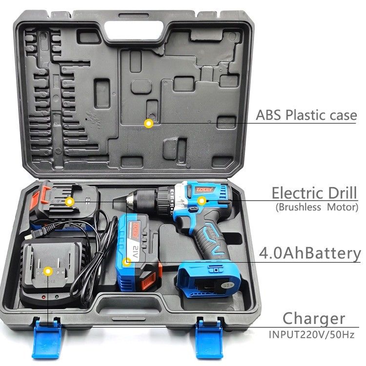 2pcs 4,0Ah batterie Forage électrique sans fil Perçage à main pour forage rapide