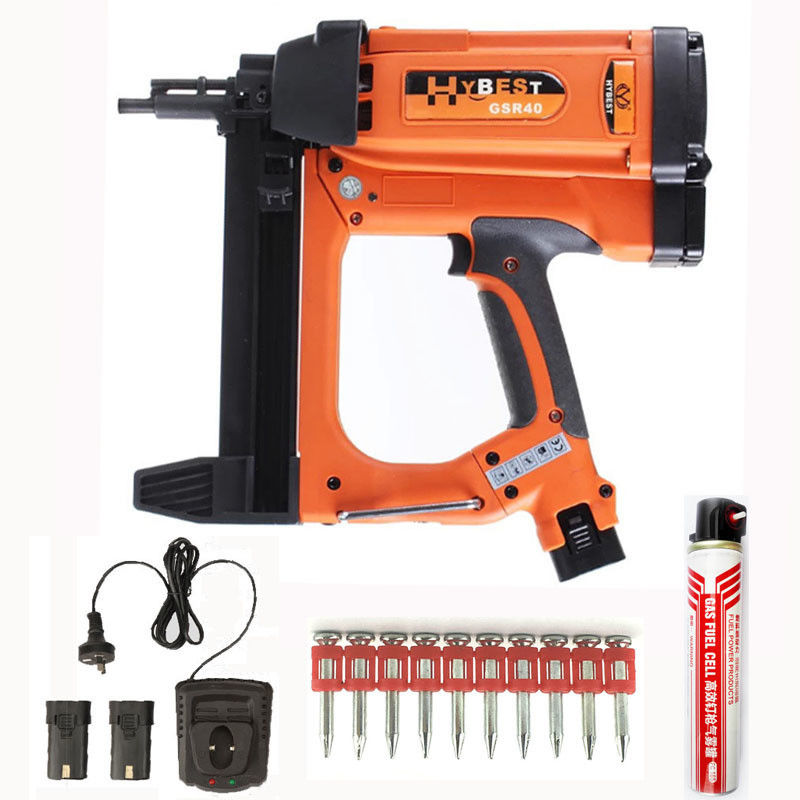 Légère pneumatique Air Nail Gun Nailer pour le mur de béton 1100 Clés de la tige de carburant