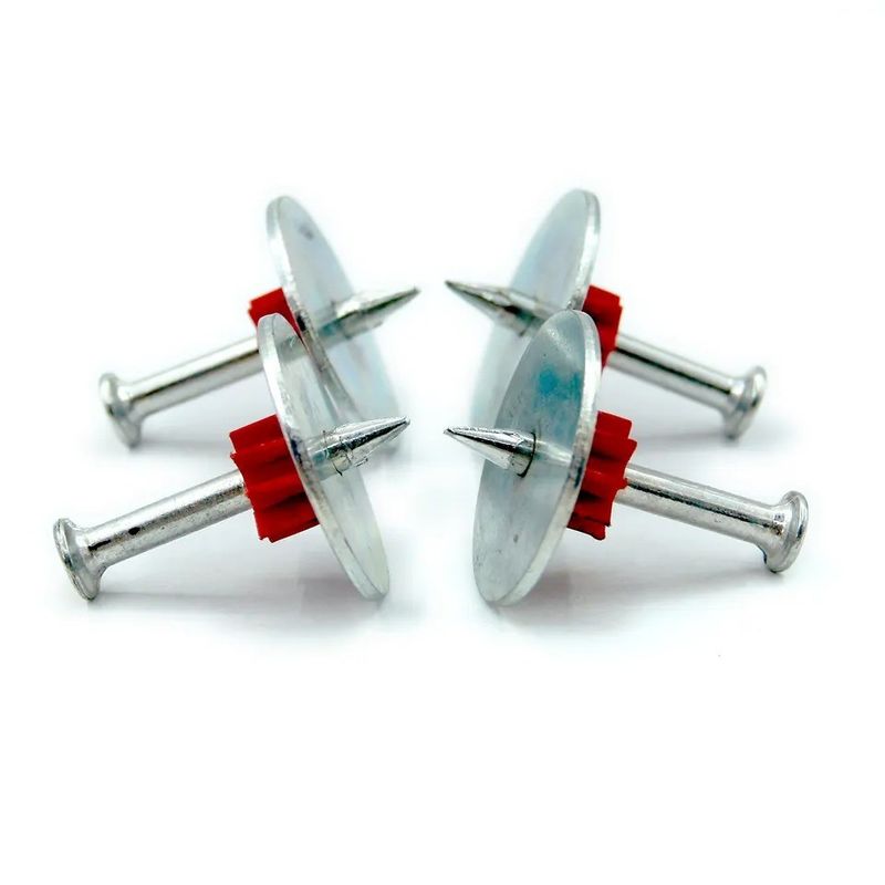 7.6mm Diamètre de la tête 25mm Laveuse en acier Des clous en acier à grande vitesse pour les broches de béton PDW