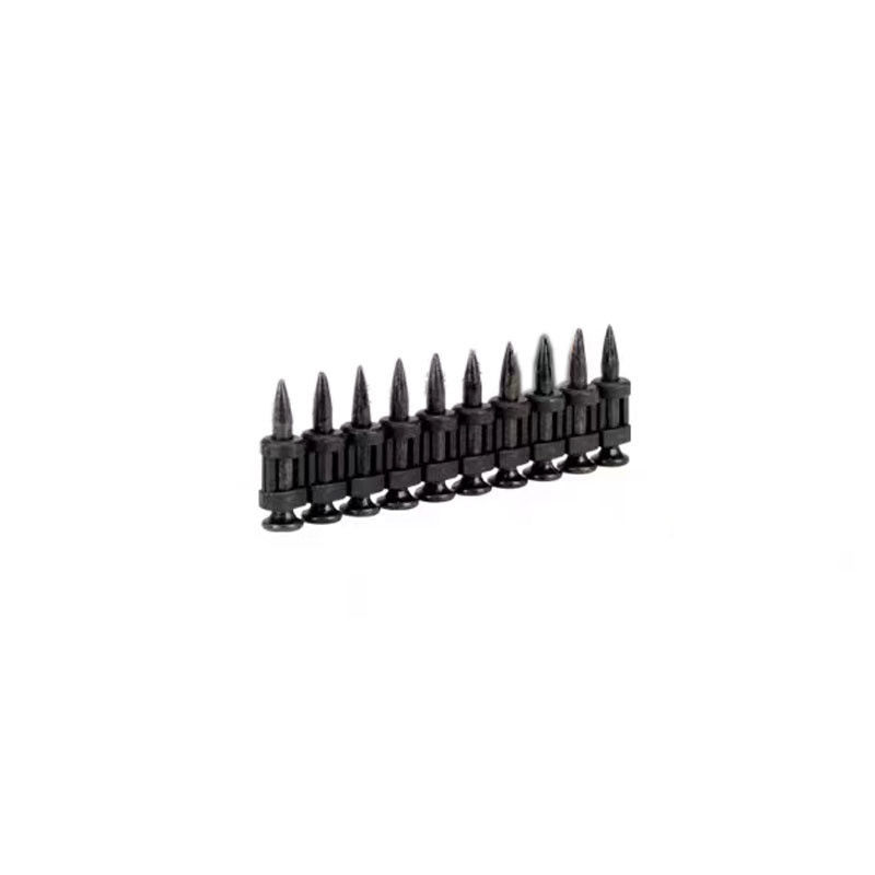 3.0mm Diamètre de la tige Des clous en béton en acier noir pour des attaches lourdes de pistolets à gaz
