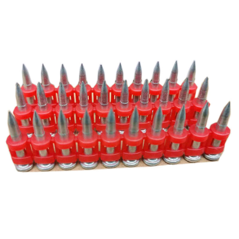 6.3mm Tête plate Large quantité de béton ongles en acier à gaz fixations 19mm ongles à pointe de coupe