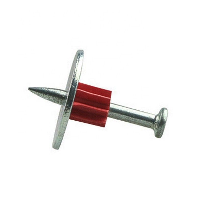 Clou en béton à charnière lisse type 300 et laveuse métallique de 25 mm